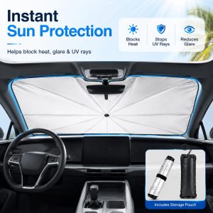Portable Car Windshield Sunshade - Foldable Windshield Sun Umbrella